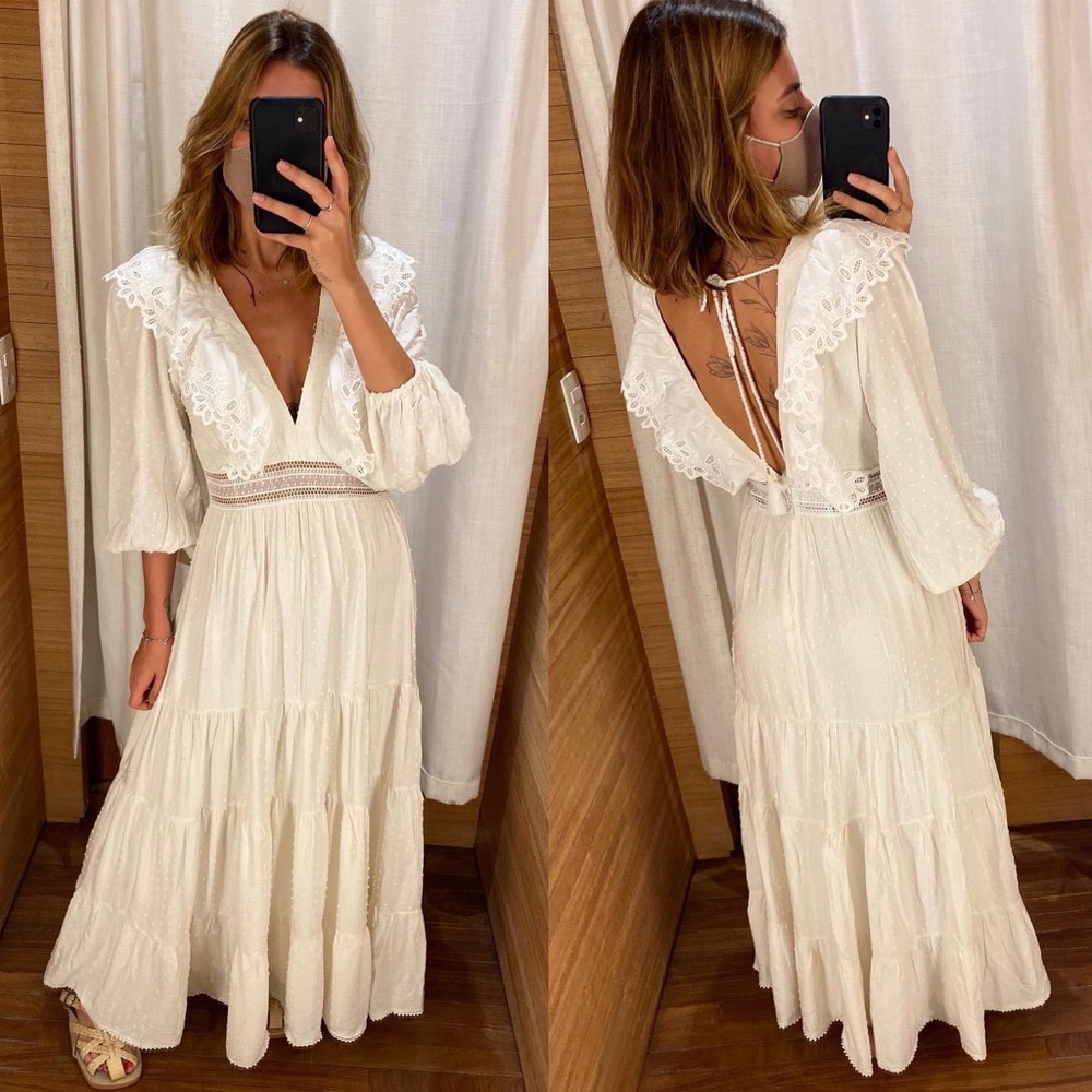 NWT FarmRio Renda Beija-Flor Maxi Dress - Picture 5 of 6
